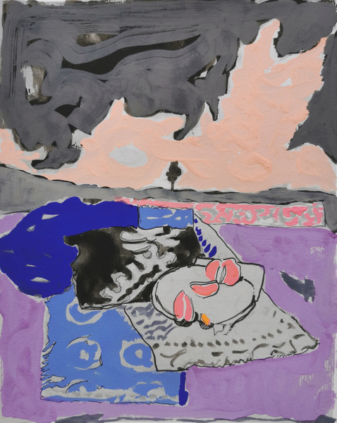 vie intérieure des choses I- variation 6 - encre pigmentée et gouache